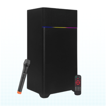 Geo Vision Newly Launched Rocker Powerful 120W RMS Home Theater Bluetooth Party Box Speaker with High Power Bass, Wireless Mic with Karaoke & Mic Priority, HDMI (ARC), AUX, USB and Dynamic LED Lights