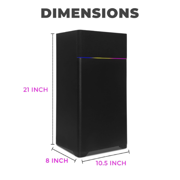Geo Vision Newly Launched Rocker Powerful 120W RMS Home Theater Bluetooth Party Box Speaker with High Power Bass, Wireless Mic with Karaoke & Mic Priority, HDMI (ARC), AUX, USB and Dynamic LED Lights - Image 2