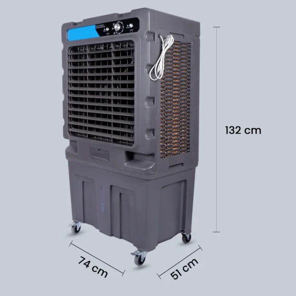 Geo Vision Magic Cool 150 LTR Heavy Duty Desert Air Cooler For Home/Office With Honeycomb Cooling & Auto Swing Technology, Powerful Air Throw & 3-Speed Control With Ice Chamber Dark Grey - Image 4