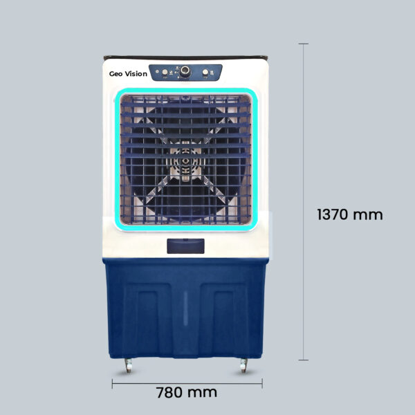 Geo Vision Hummer 150 LTR Heavy Duty Desert Air Cooler For Home/Office With Honeycomb Cooling & Auto Swing Technology, Powerful Air Throw & 3-Speed Control Light Grey - Image 4